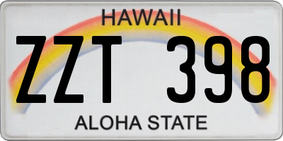 HI license plate ZZT398