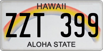 HI license plate ZZT399