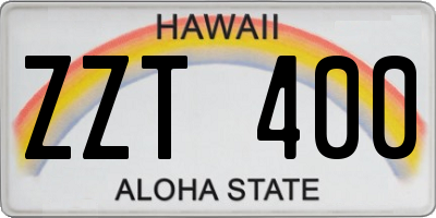 HI license plate ZZT400