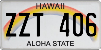 HI license plate ZZT406