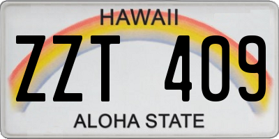 HI license plate ZZT409