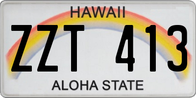 HI license plate ZZT413