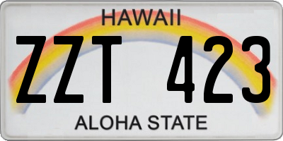 HI license plate ZZT423