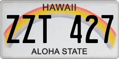 HI license plate ZZT427