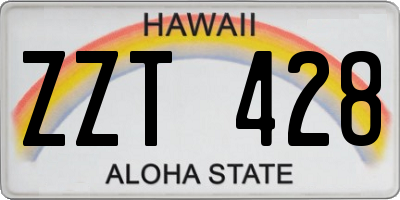 HI license plate ZZT428