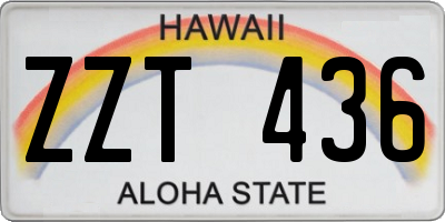 HI license plate ZZT436