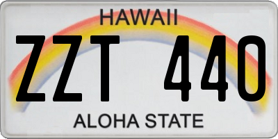 HI license plate ZZT440