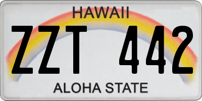 HI license plate ZZT442