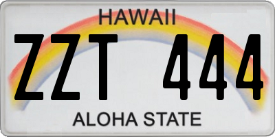 HI license plate ZZT444