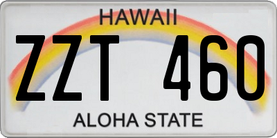 HI license plate ZZT460