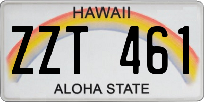 HI license plate ZZT461