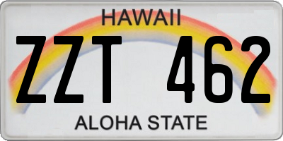 HI license plate ZZT462