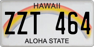 HI license plate ZZT464