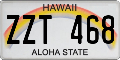 HI license plate ZZT468