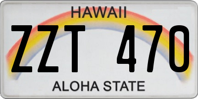 HI license plate ZZT470