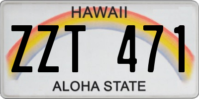 HI license plate ZZT471