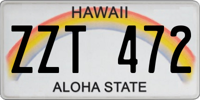 HI license plate ZZT472