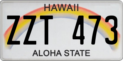 HI license plate ZZT473