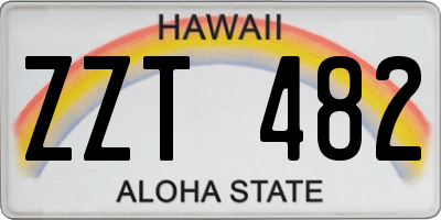 HI license plate ZZT482