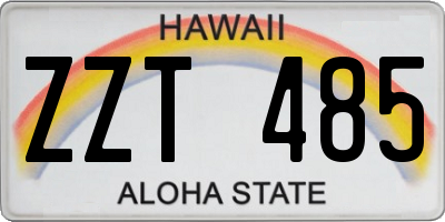 HI license plate ZZT485