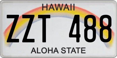 HI license plate ZZT488