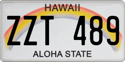 HI license plate ZZT489