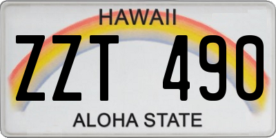 HI license plate ZZT490