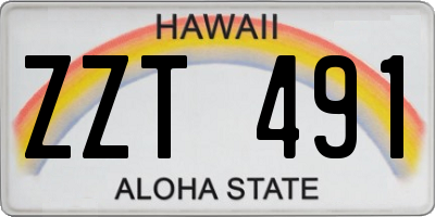 HI license plate ZZT491