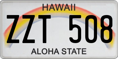 HI license plate ZZT508