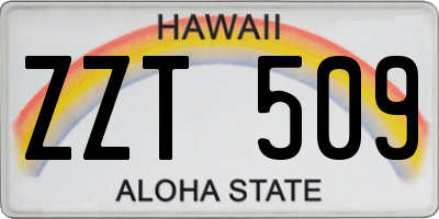 HI license plate ZZT509