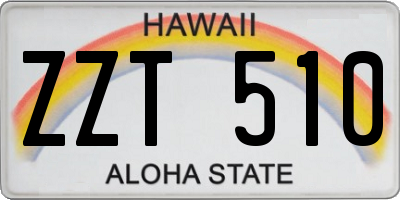 HI license plate ZZT510