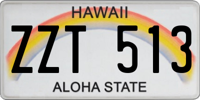 HI license plate ZZT513