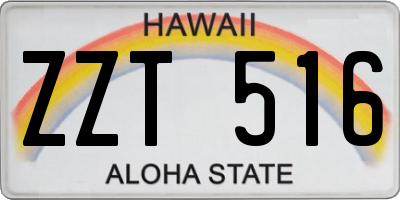 HI license plate ZZT516