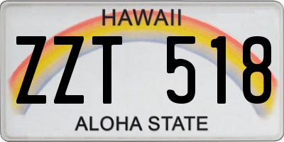 HI license plate ZZT518