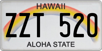 HI license plate ZZT520