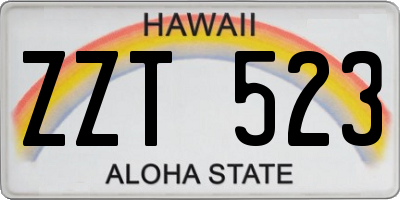 HI license plate ZZT523