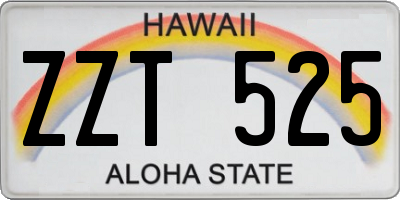 HI license plate ZZT525