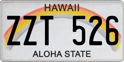 HI license plate ZZT526