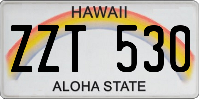 HI license plate ZZT530