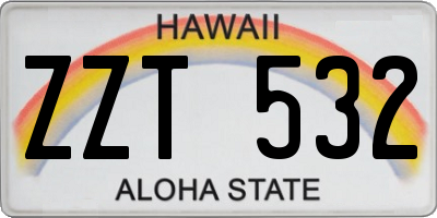 HI license plate ZZT532