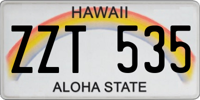 HI license plate ZZT535