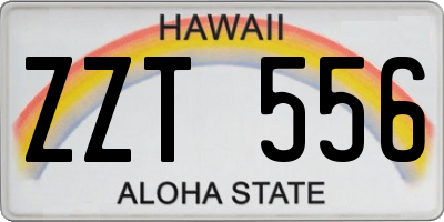 HI license plate ZZT556