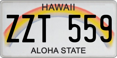 HI license plate ZZT559