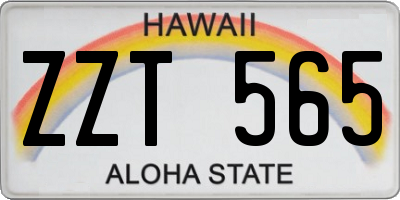 HI license plate ZZT565