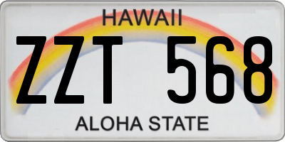 HI license plate ZZT568