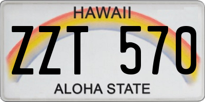 HI license plate ZZT570