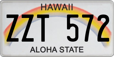 HI license plate ZZT572