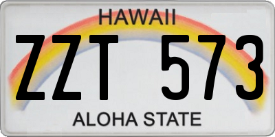 HI license plate ZZT573