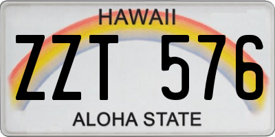 HI license plate ZZT576