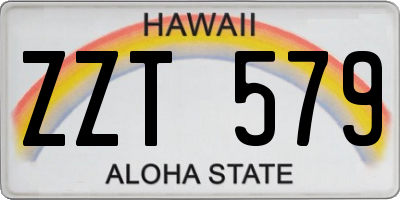 HI license plate ZZT579